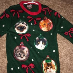 Ugly cat Christmas sweater🌲